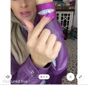 Vibrant Pink Stingray Leather Bracelet